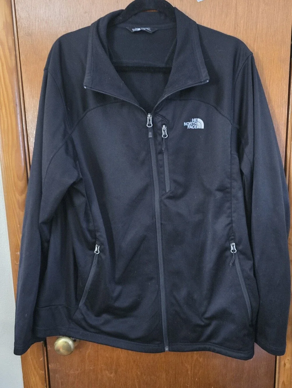 North Face Men’s Lightweight Black Fleece Jacket Size XL